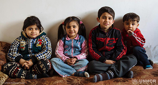 Sanaa and her four children registered eight months ago for cash assistance from UNHCR. The family need the cash assistance in order to pay the 120 Jordanian Dinar per month rent, as well as to cover the cost of medication for her her eldest son Ali, who suffers from asthma.