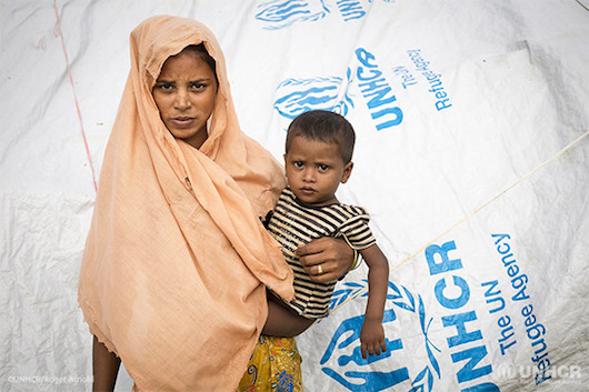 Rohingya refugees in Kutupalong refugee camp.
