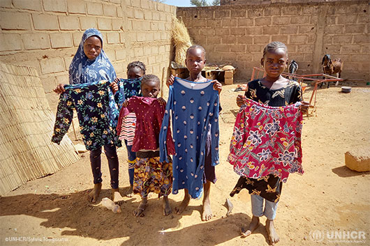 GAP gift-in-kind (GIK) donation of clothes for IDPs in Burkina Faso.